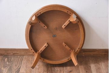 天童木工　中古　上品なデザインのラウンドテーブル(3)