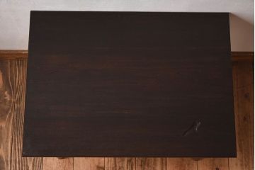 和製アンティーク　当店リメイク品　栓材製天板のサイドテーブル