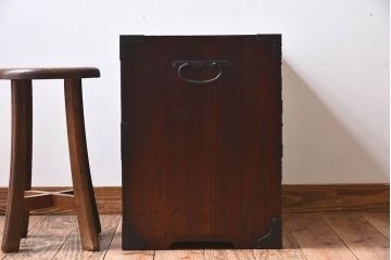アンティーク家具　明治期　総桐材製　古い木の質感が味わい深い小箪笥(帳場箪笥、桐箪笥、桐たんす)