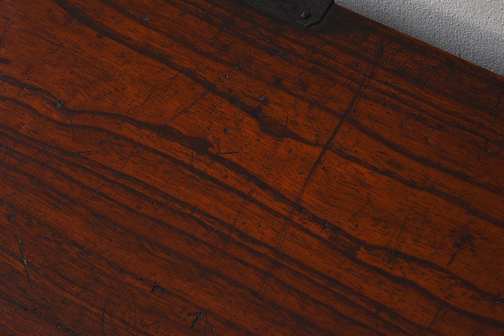 アンティーク家具　明治期　総桐材製　古い木の質感が味わい深い小箪笥(帳場箪笥、桐箪笥、桐たんす)