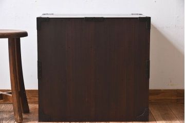 アンティーク家具　明治期　総桐材製　古い木の質感が味わい深い小箪笥(帳場箪笥、桐箪笥、桐たんす)