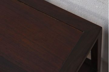 アンティーク家具　和製アンティーク　唐木材製　小振りな飾り棚(陳列棚、違い棚)