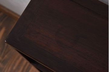 アンティーク家具　和製アンティーク　唐木材製　小振りな飾り棚(陳列棚、違い棚)