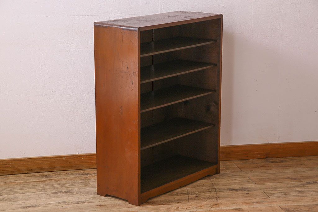 アンティーク家具　和製アンティーク　シンプルなデザインの収納棚(戸棚、本棚)