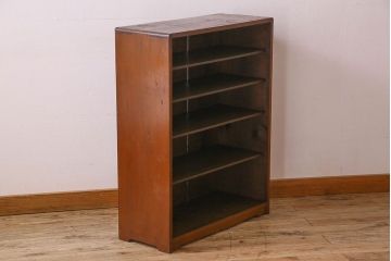 アンティーク家具　和製アンティーク　シンプルなデザインの収納棚(戸棚、本棚)