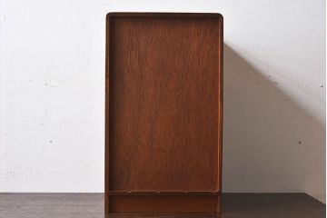 レトロ家具　昭和レトロ　ナラ材製　ネームプレート付きの小引き出し(小物入れ、裁縫箱)