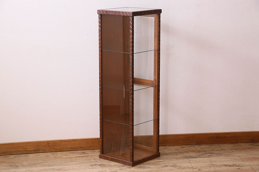 アンティーク家具　和製アンティーク　珍しいサイズの縦長ガラスケース(ショーケース)