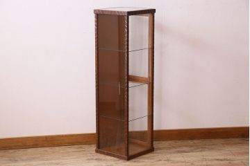 アンティーク家具　和製アンティーク　珍しいサイズの縦長ガラスケース(ショーケース)