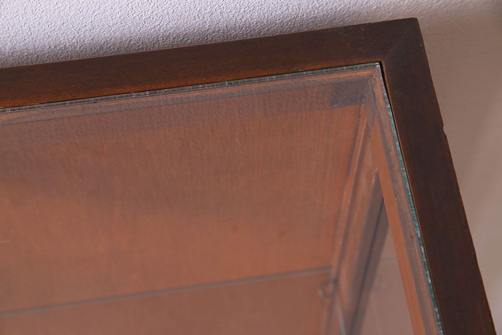 アンティーク家具　和製アンティーク　珍しいサイズの縦長ガラスケース(ショーケース)