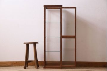 アンティーク家具　和製アンティーク　珍しいサイズの縦長ガラスケース(ショーケース)