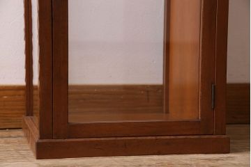 アンティーク家具　和製アンティーク　珍しいサイズの縦長ガラスケース(ショーケース)