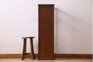 アンティーク家具　和製アンティーク　珍しいサイズの縦長ガラスケース(ショーケース)