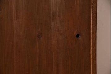 アンティーク家具　和製アンティーク　栓材製　扉のデザインがお洒落な本箱(ブックケース、収納棚、戸棚)