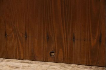 アンティーク家具　和製アンティーク　栓材製　扉のデザインがお洒落な本箱(ブックケース、収納棚、戸棚)