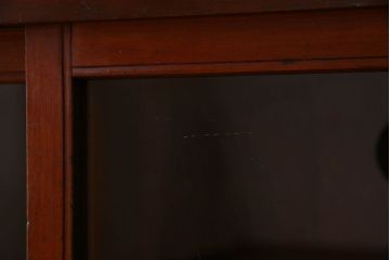 アンティーク家具　和製アンティーク　お洒落な結霜ガラス入りの収納棚(戸棚、食器棚)