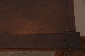 アンティーク家具　和製アンティーク　お洒落な結霜ガラス入りの収納棚(戸棚、食器棚)