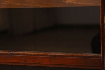 アンティーク家具　和製アンティーク　お洒落な結霜ガラス入りの収納棚(戸棚、食器棚)