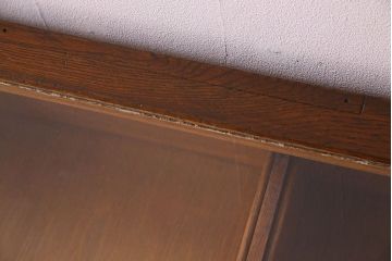 アンティーク家具　イギリスアンティーク　オーク材製のシャツケース(ガラスケース、ショーケース)