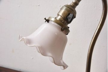 大正ロマン　大理石台座の和製アンティークデスクスタンド