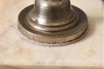 大正ロマン　大理石台座の和製アンティークデスクスタンド