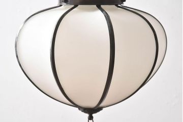 和製アンティーク　上品なほおずき型の電笠(天井照明)(1)