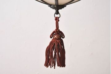 和製アンティーク　上品なほおずき型の電笠(天井照明)(1)