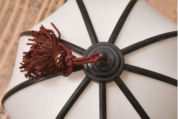 和製アンティーク　上品なほおずき型の電笠(天井照明)(1)