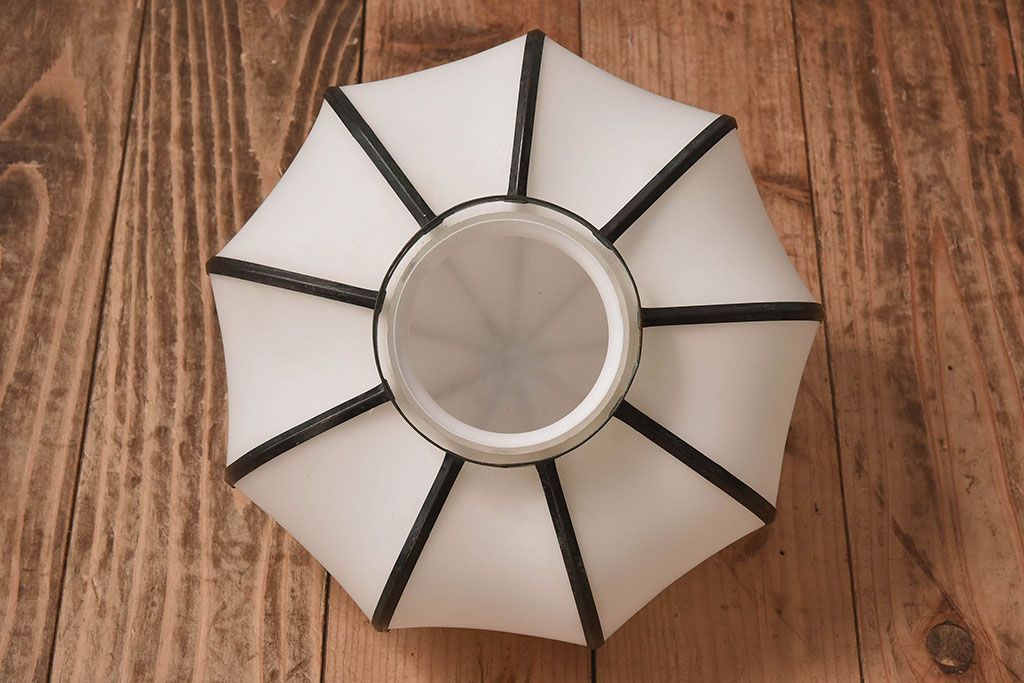 和製アンティーク　上品なほおずき型の電笠(天井照明)(1)