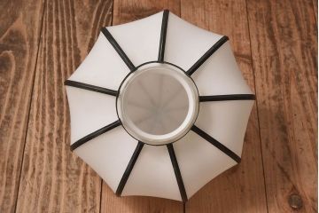 和製アンティーク　上品なほおずき型の電笠(天井照明)(1)