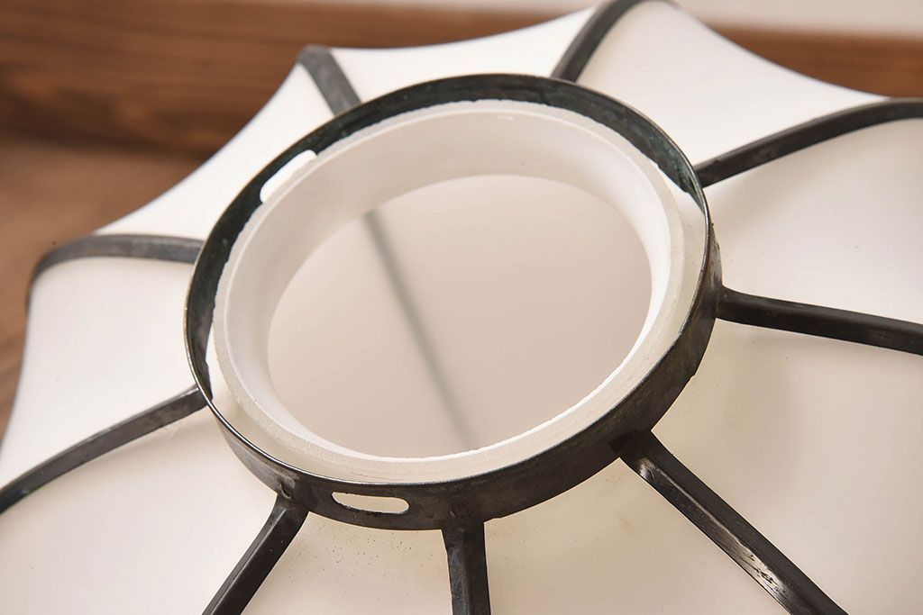 和製アンティーク　上品なほおずき型の電笠(天井照明)(1)