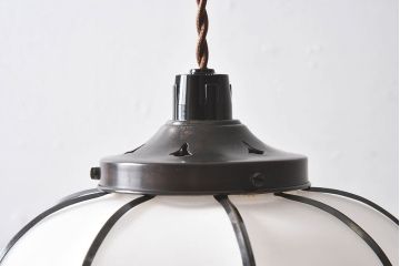 和製アンティーク　上品なほおずき型の電笠(天井照明)(2)