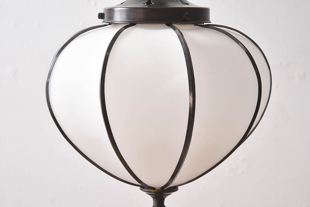 和製アンティーク　上品なほおずき型の電笠(天井照明)(2)