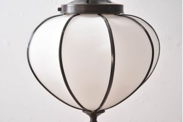 和製アンティーク　上品なほおずき型の電笠(天井照明)(2)