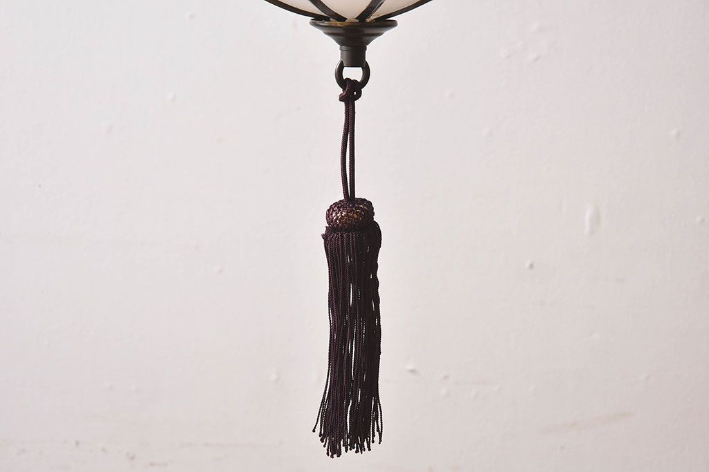 和製アンティーク　上品なほおずき型の電笠(天井照明)(2)