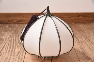 和製アンティーク　上品なほおずき型の電笠(天井照明)(2)