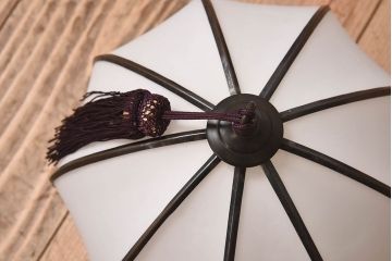 和製アンティーク　上品なほおずき型の電笠(天井照明)(2)