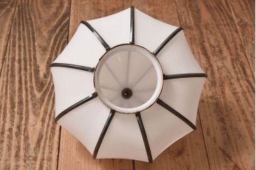 和製アンティーク　上品なほおずき型の電笠(天井照明)(2)