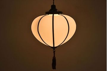 和製アンティーク　上品なほおずき型の電笠(天井照明)(3)