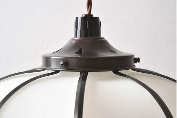 和製アンティーク　上品なほおずき型の電笠(天井照明)(3)