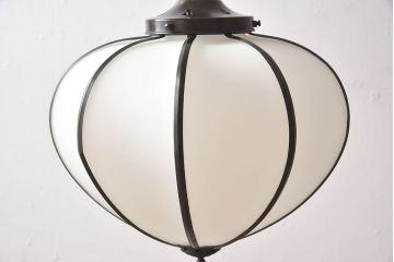 和製アンティーク　上品なほおずき型の電笠(天井照明)(3)