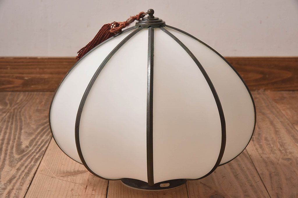 和製アンティーク　上品なほおずき型の電笠(天井照明)(3)