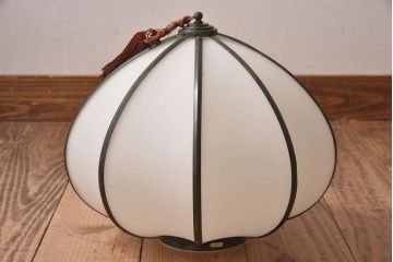 和製アンティーク　上品なほおずき型の電笠(天井照明)(3)
