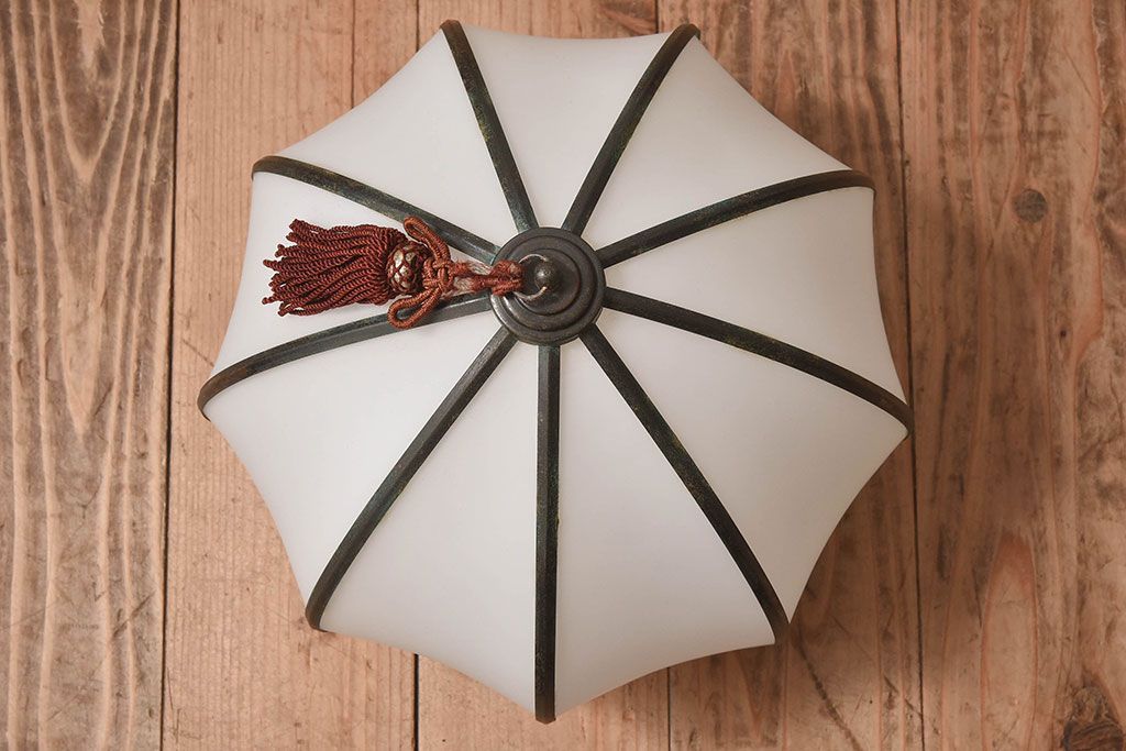 和製アンティーク　上品なほおずき型の電笠(天井照明)(3)