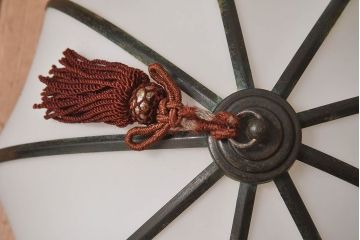 和製アンティーク　上品なほおずき型の電笠(天井照明)(3)