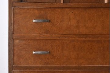 レトロ家具　昭和レトロ　人気のダイヤガラス入りの愛らしいチェスト