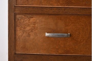 レトロ家具　昭和レトロ　人気のダイヤガラス入りの愛らしいチェスト