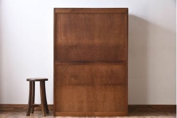 レトロ家具　昭和レトロ　人気のダイヤガラス入りの愛らしいチェスト