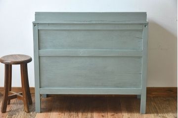 ペイント家具　可愛らしいデザインのイギリスアンティークチェスト(引き出し)