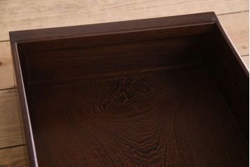 民芸家具　高級品!鉄刀木(タガヤサン)材製の重厚感ある飾り棚(陳列棚)