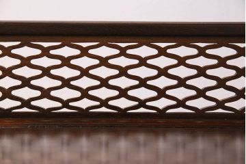 民芸家具　高級品!鉄刀木(タガヤサン)材製の重厚感ある飾り棚(陳列棚)